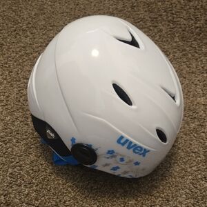 Uvex Kids White and Blue Helmet